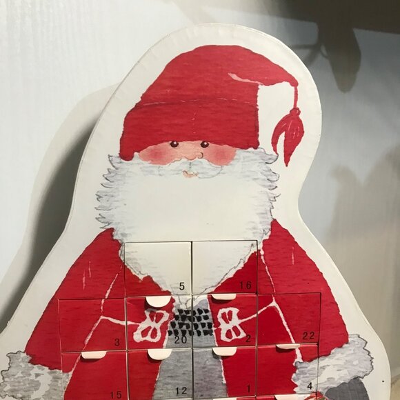 Ikea Santa Claus Advent Calendar Reusable 24 Drawers Heavy Cardboard Julmys 18" - Picture 2 of 16